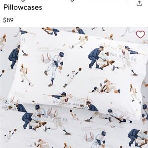 Pottery Barn Kids Baseball Twin organic sheet set